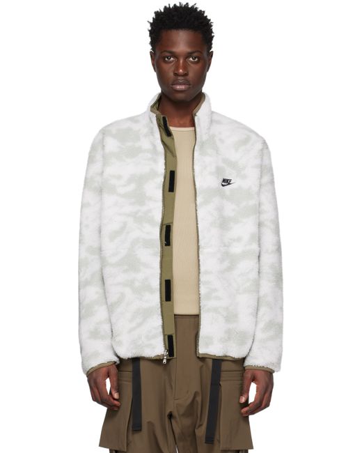 Nike Gray White Club Embroidered Reversible Jacket
