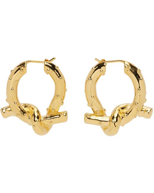 Acne Studios Gold Knot Earrings
