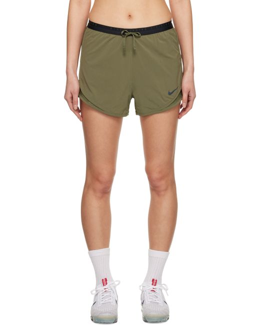 Nike Khaki Run Division Tempo Luxe Sport Shorts
