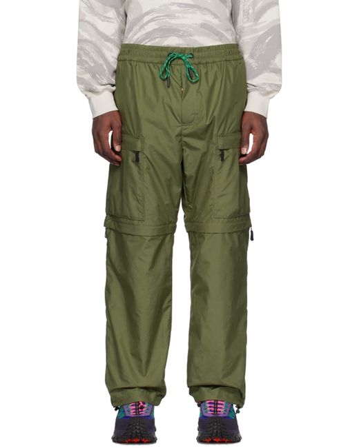 Moncler Grenoble Khaki Zip Panel Cargo Pants