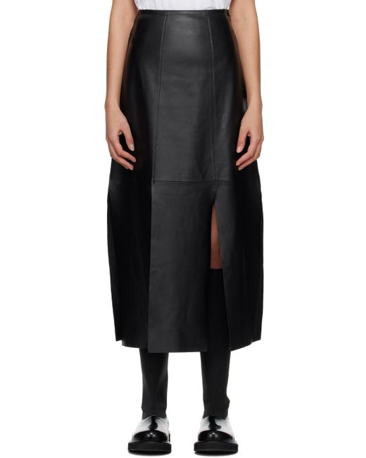 By Malene Birger Lunes Leather Midi Skirt