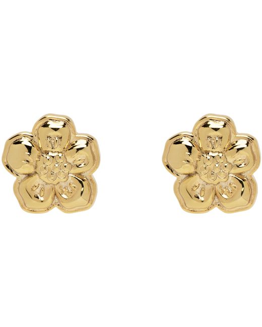 Kenzo Gold Boke Flower Earrings