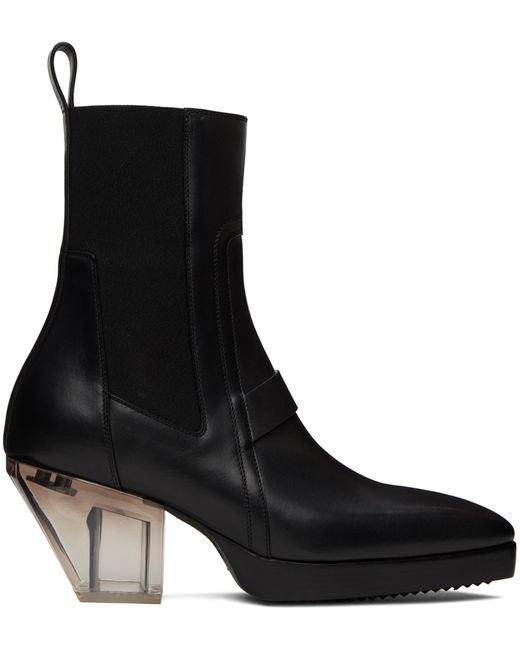 Rick Owens Heeled Silver Chelsea Boots