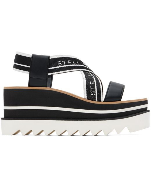 Stella McCartney Black Sneakelyse Platform Heeled Sandals