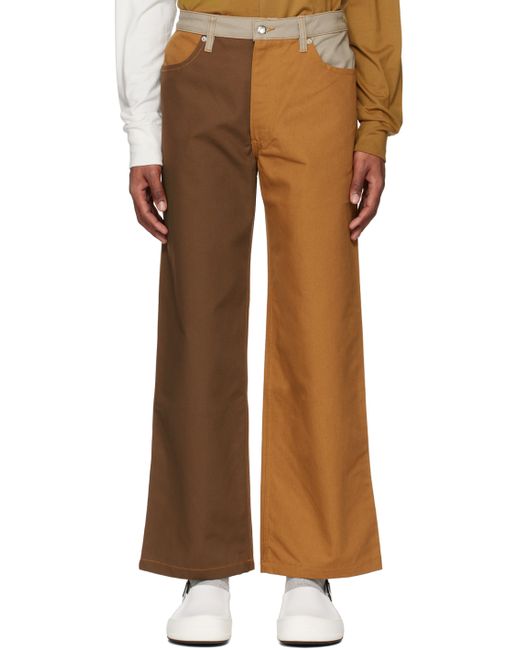 Eckhaus Latta Exclusive Orange Brown Wide-Leg Jeans
