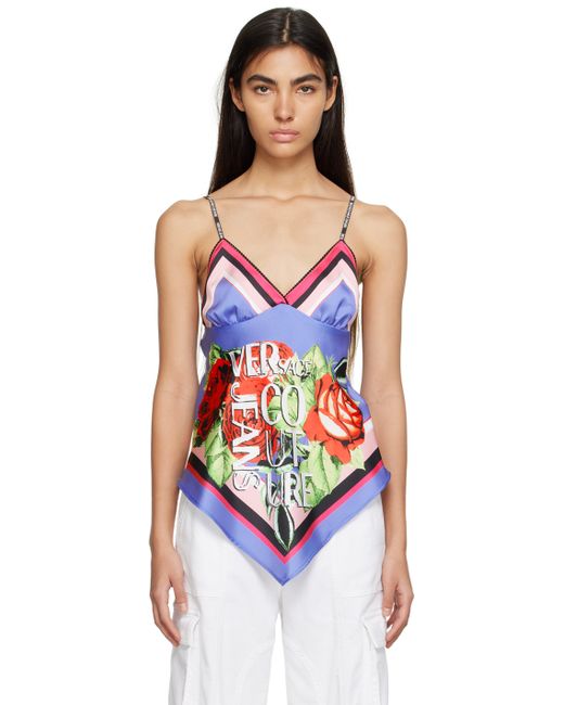 Versace Jeans Couture Roses Foulard Tank Top