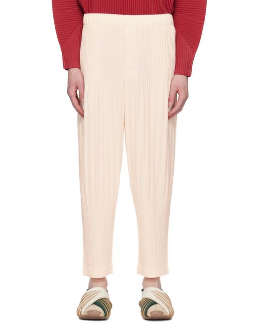 Homme Pliss Issey Miyake Off-White Monthly February Trousers