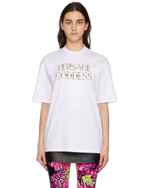 Versace Goddess Studded T-Shirt