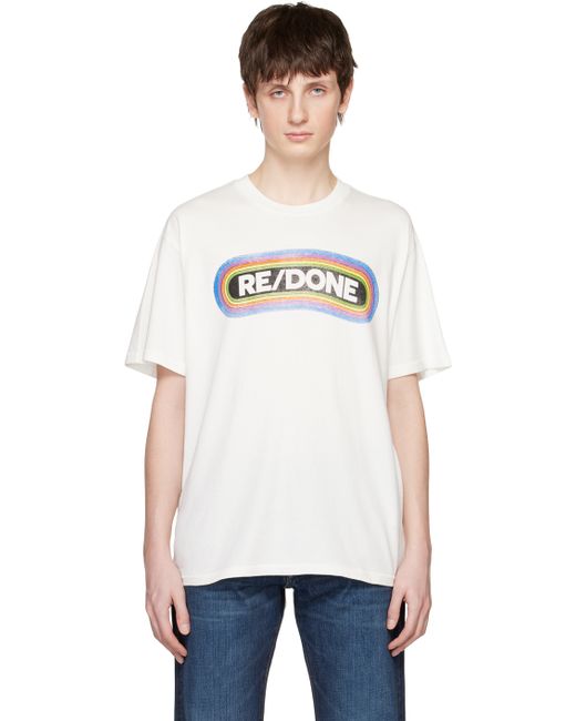 Re/Done Off Loose Rainbow T-Shirt
