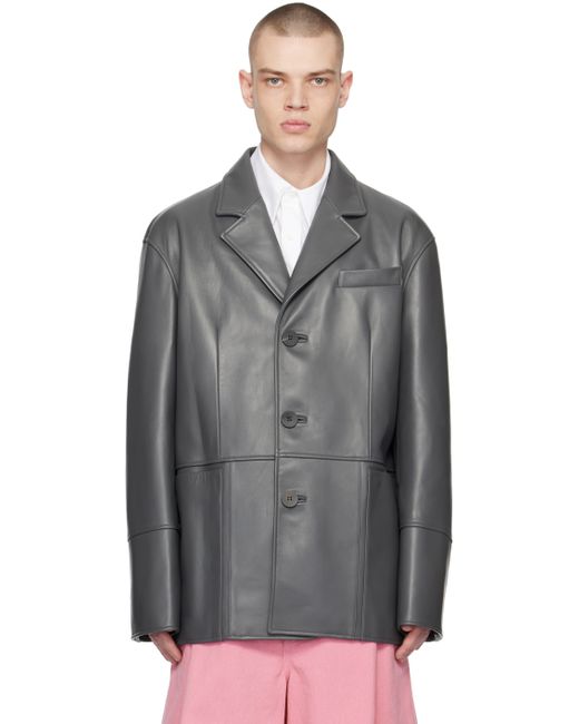 Wooyoungmi Paneled Leather Jacket