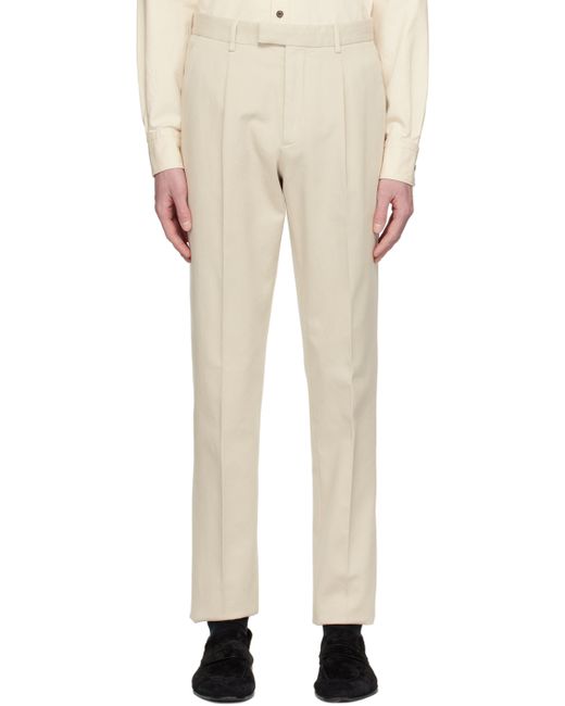 Z Zegna Off Pleated Trousers