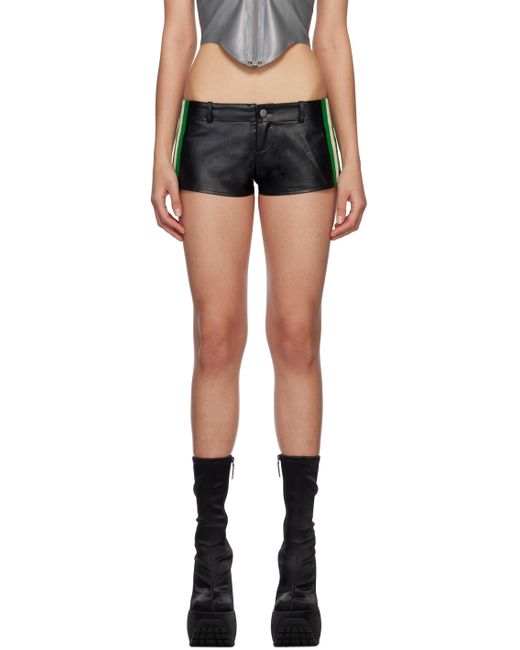 Miaou Devon Faux-Leather Shorts