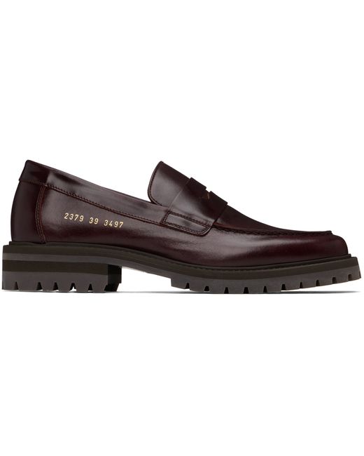 Common Projects Burgundy Leather Loafers