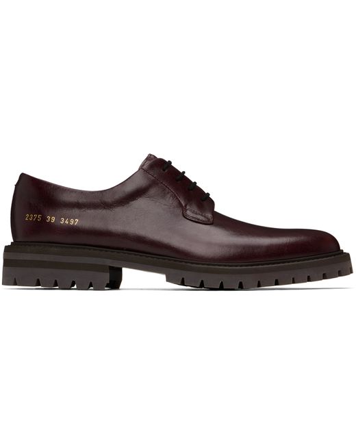 Common Projects Burgundy Leather Derbys