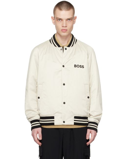 Boss Off Stripes Insulated Bomber Jacket