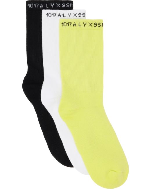 1017 Alyx 9Sm Three-Pack Multicolor Socks