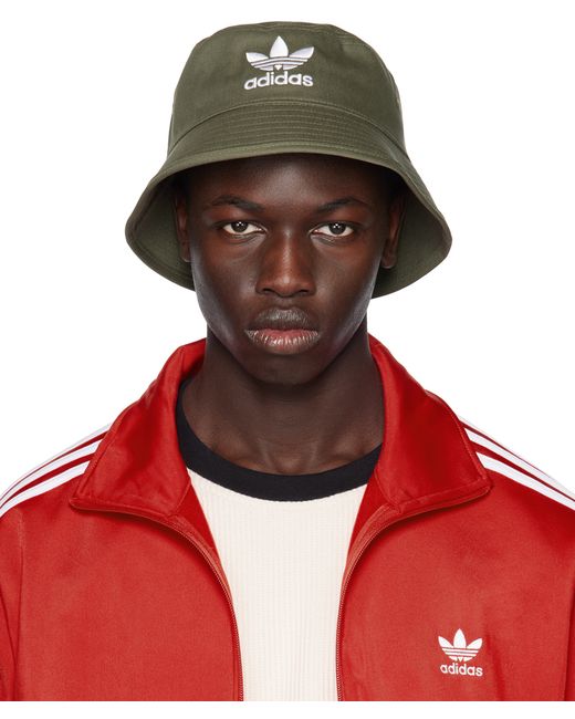 Adidas Originals Khaki Trefoil Bucket Hat