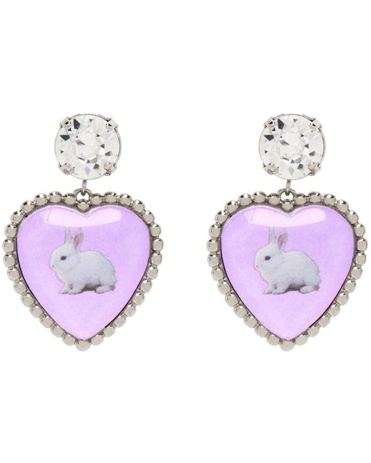 Safsafu Exclusive Silver Bunny Bff Earrings