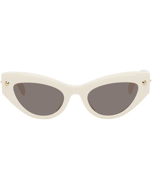 Alexander McQueen Off-White Spike Studs Sunglasses