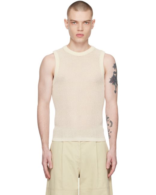 Low Classic Off-White Round Neck Tank Top