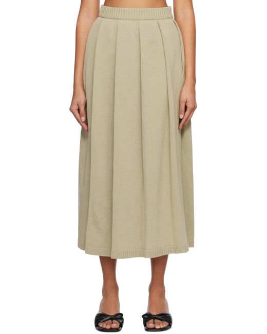 Auralee Pleated Midi Skirt