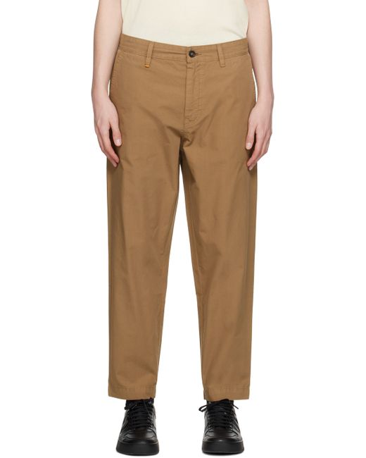 Boss Brown Relaxed-Fit Trousers