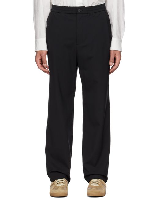 Solid Homme Elasticized Waistband Trousers