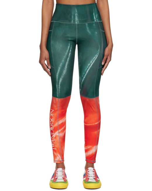 J.W.Anderson Green Red Two Tone Leggings