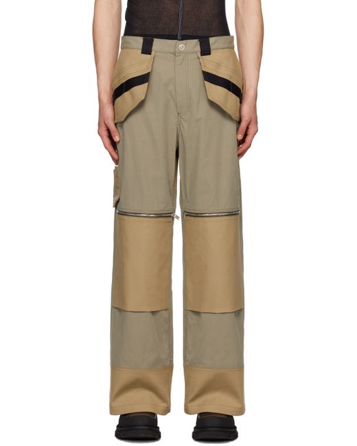 Dion Lee Taupe Straight-Leg Cargo Pants