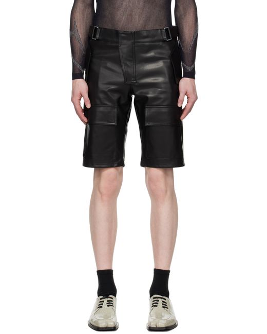 Misbhv Moto Faux-Leather Shorts