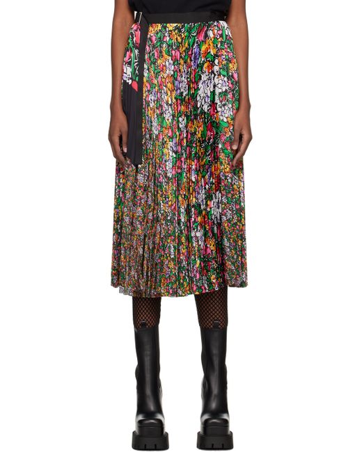 Sacai Floral Midi Skirt
