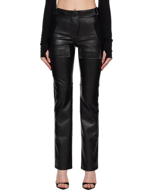 Misbhv Cinch Faux-Leather Trousers