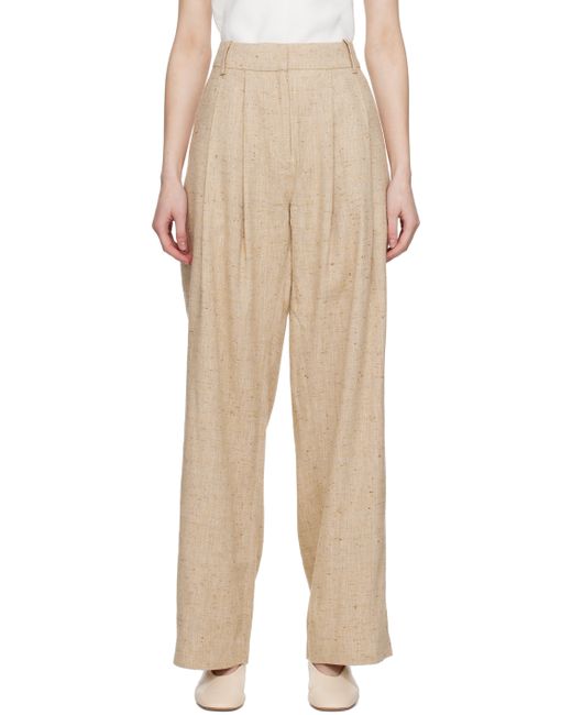Co Beige Pleated Trousers