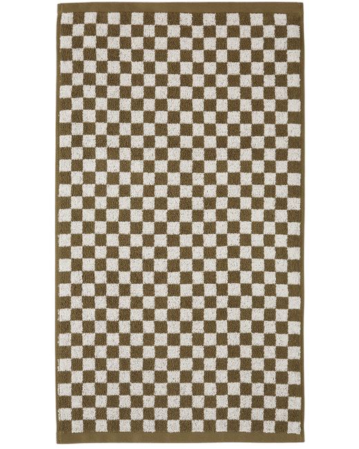 Baina Exclusive Off-White Checkered Hand Towel