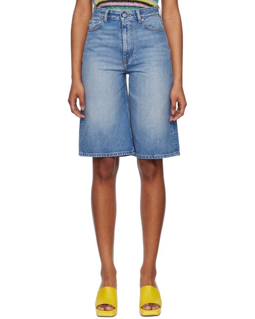 Ganni Five-Pocket Denim Shorts