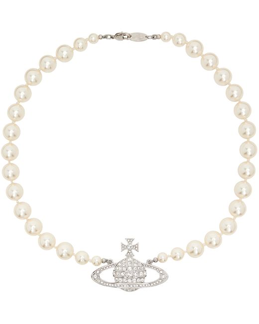 Vivienne Westwood White Bas Relief Necklace