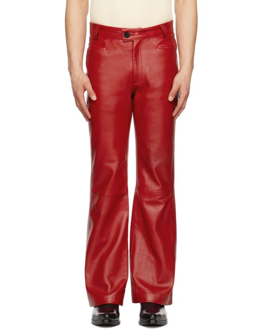 Ernest W. Baker Flared Leather Trousers