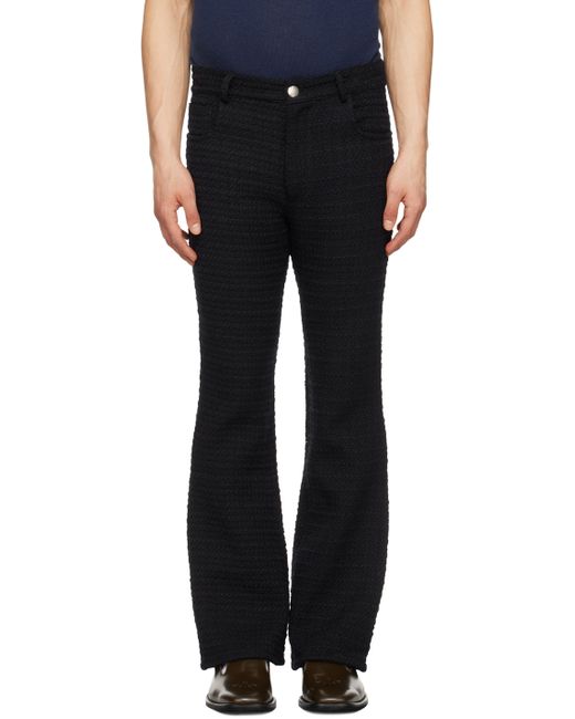 Ernest W. Baker Navy Flared Trousers