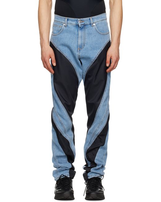 Mugler Paneled Spiral Jeans