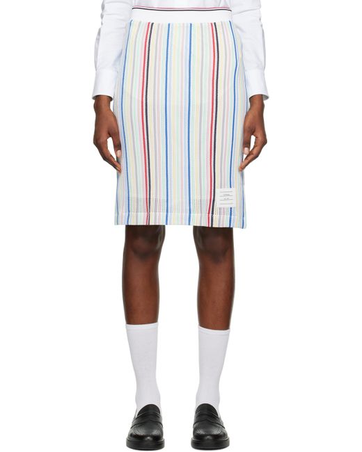 Thom Browne Striped Midi Skirt