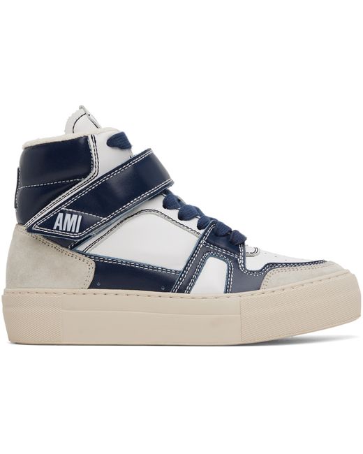AMI Alexandre Mattiussi Navy White Arcade Sneakers