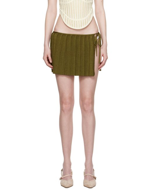 Isa Boulder Pleated Reversible Miniskirt