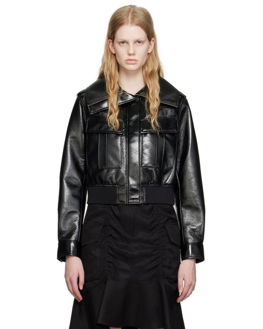 Lvir Glossed Faux-Leather Jacket