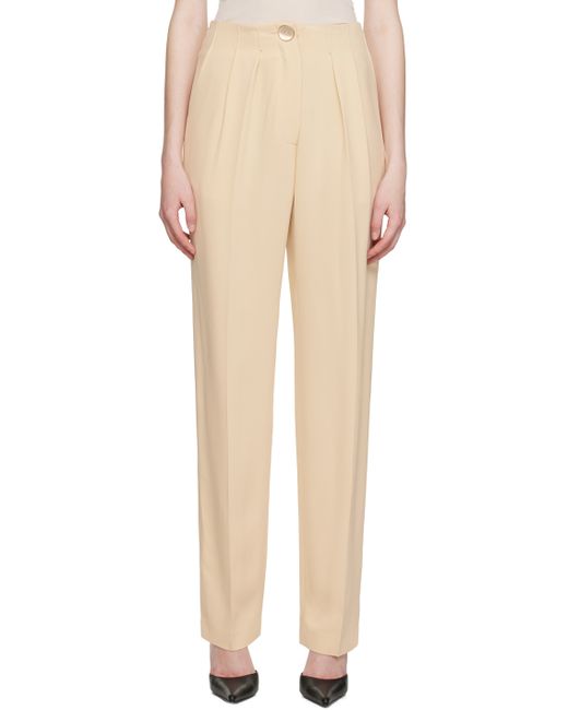 Maiden Name Beige Lila Trousers