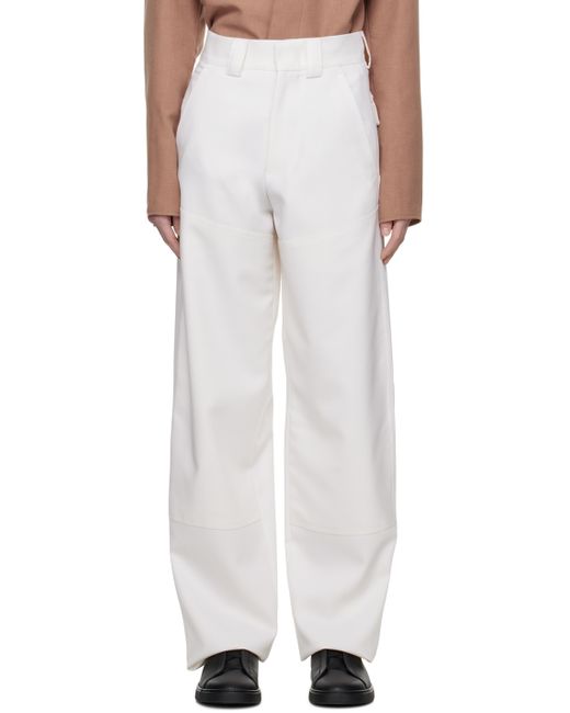 Z Zegna Off Paneled Trousers