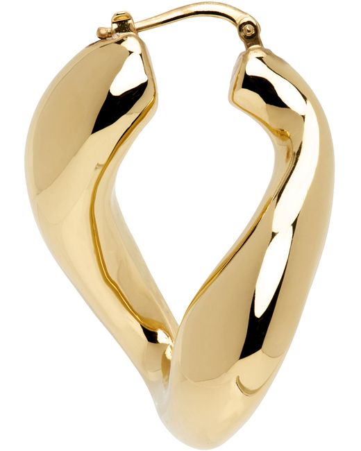 Jil Sander Gold Sculptural Hoop Earrings