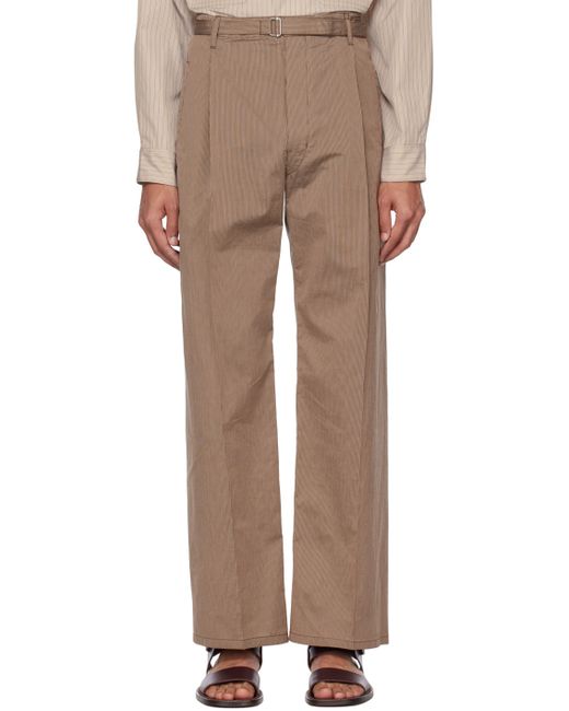 Lemaire Striped Belted Easy Trousers