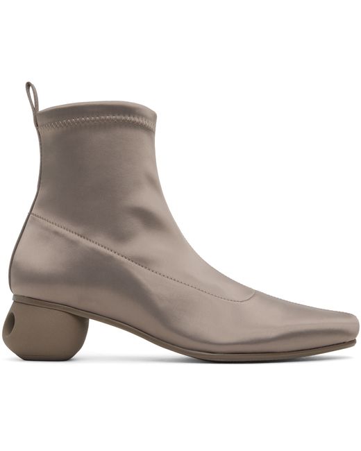 Issey Miyake Taupe United Nude Edition Carve Boots