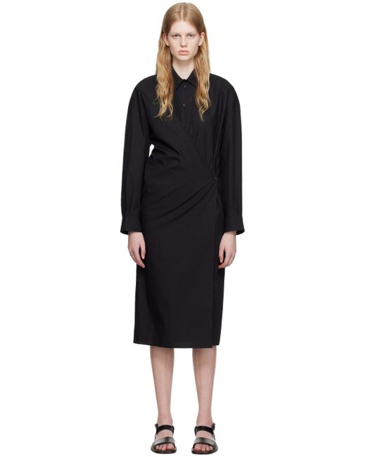 Lemaire Straight Collar Twisted Midi Dress