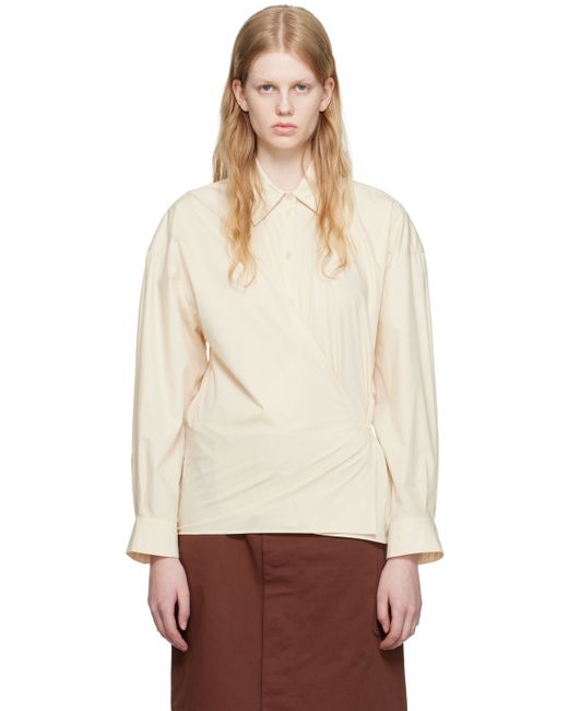 Lemaire Off-White Straight Collar Twisted Shirt